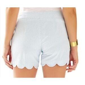 Lilly Pulitzer Buttercup seersucker striped shorts blue Size 2 beachy preppy